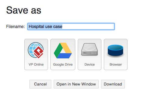 Visual Paradigm destination types