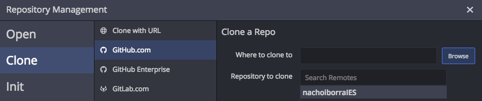 GitKraken clone remote repository