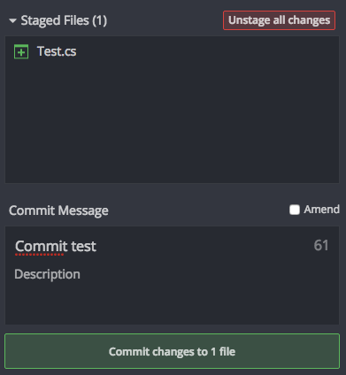 GitKraken commit changes