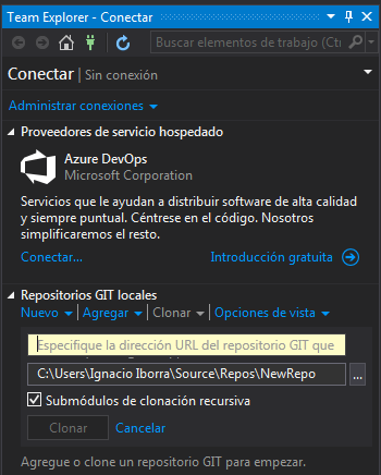 Visual Studio integration with Git