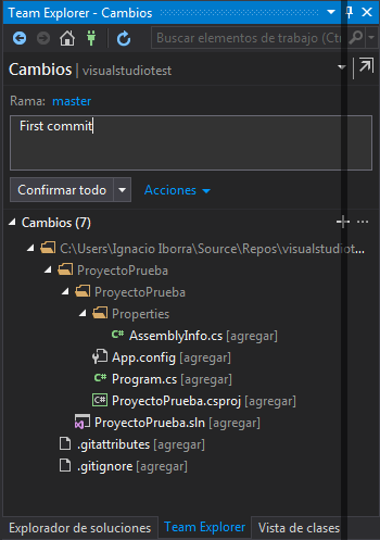 Visual Studio integration with Git